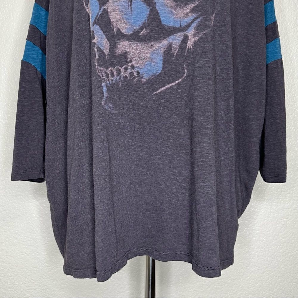 Torrid Skull Classic Fit Super Soft Slub Long Sleeves Drop Shoulder Tee - Picture 3 of 11
